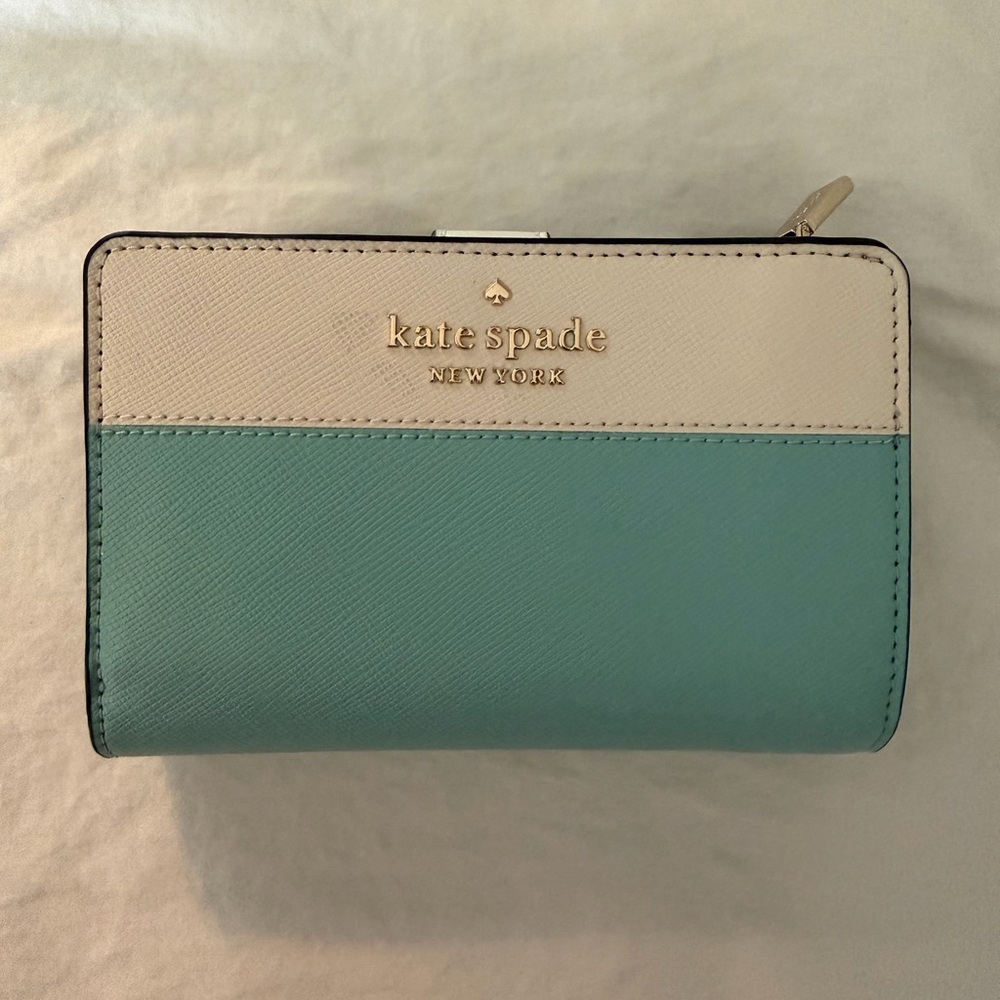 Kate Spade Cream and Teal Wallet
